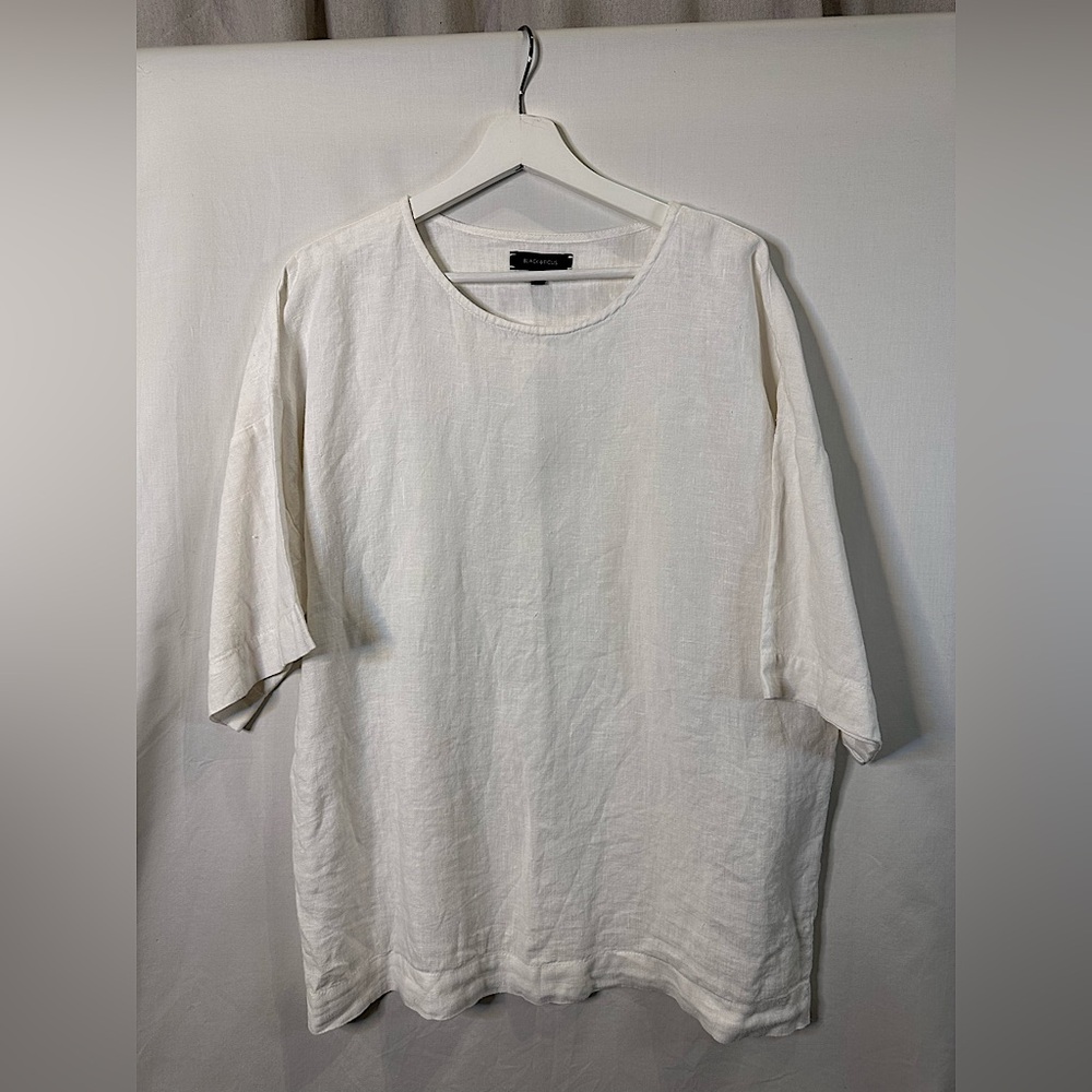 Black Ficus linen tee